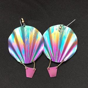 Titanium Hot Air Balloon Earrings - Artisan Made - Hand Made - Crafty